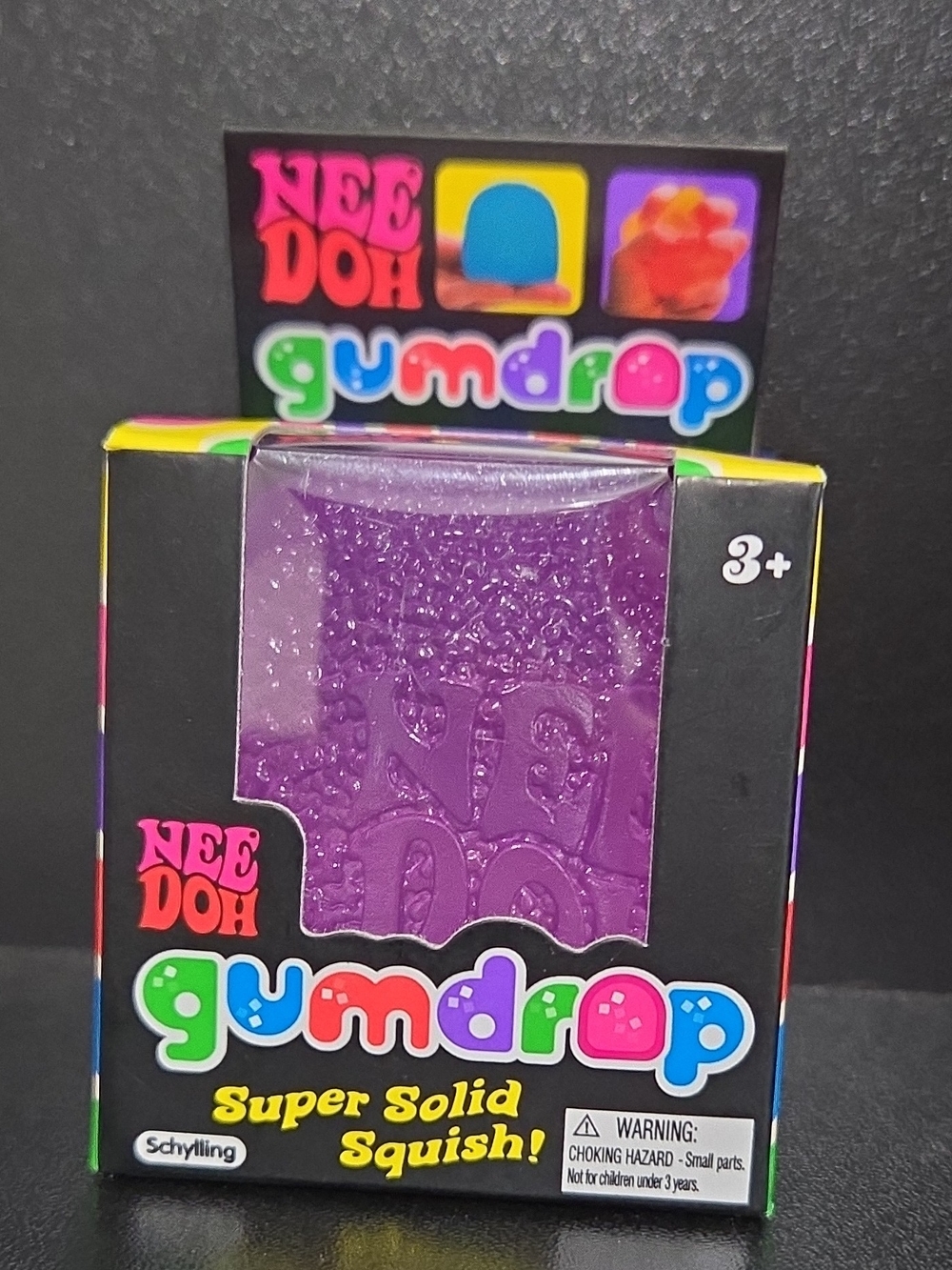 NeeDoh Gumdrop Super Solid Squish Purple Kids Toy